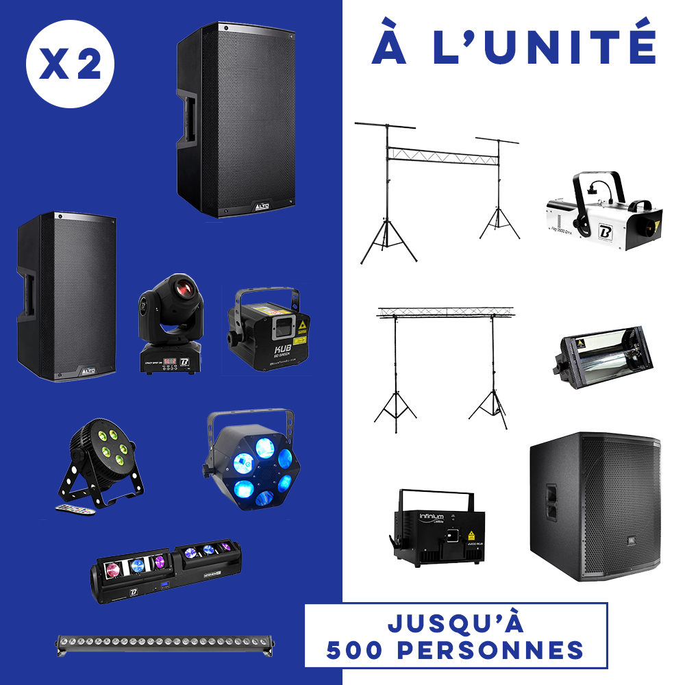 Pack jusqu'à 500 personnes