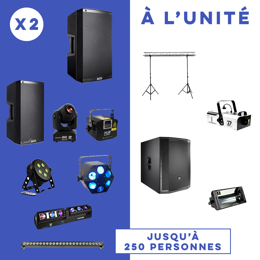 Pack jusqu'à 250 personnes