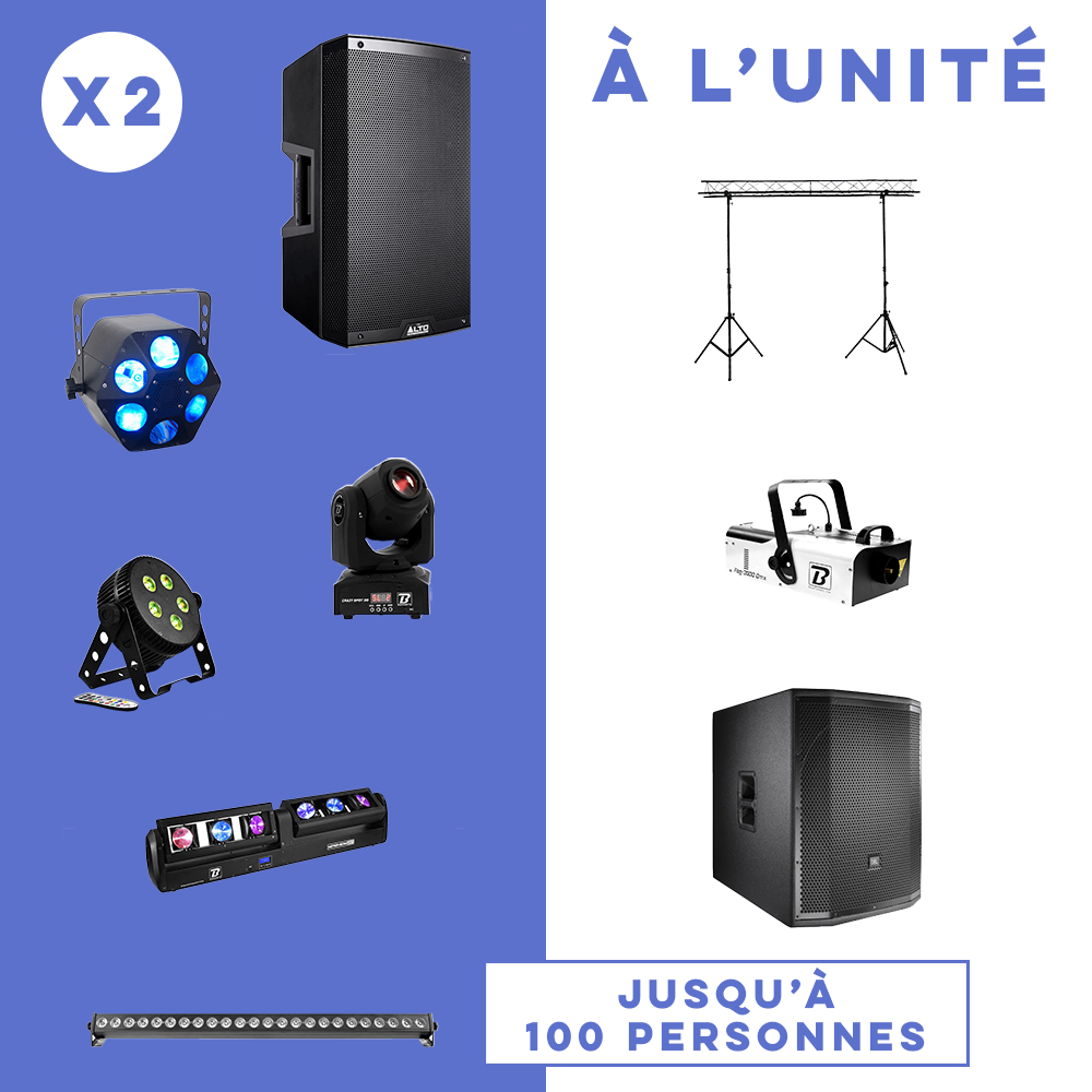 Pack jusqu'à 100 personnes